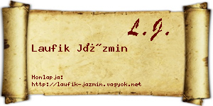Laufik Jázmin névjegykártya